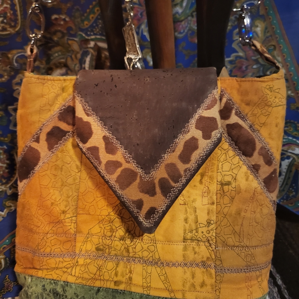 Handmade giraffe purse